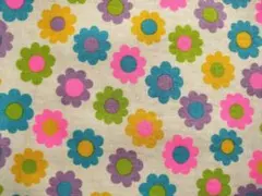 カラフル花柄 綿生地 約50cm×55cm