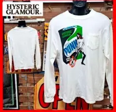 ヒステリックグラマー　胸ポケット　PUNK ギターガール　長袖Tシャツ　Ｍ　白のサムネイル