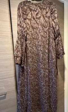 Acka puff sleeve flare dress brown サイズ1 - メルカリ