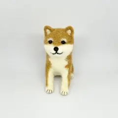 柴犬　おすわり　羊毛フェルト　ぬいぐるみ　ハンドメイド　犬のサムネイル
