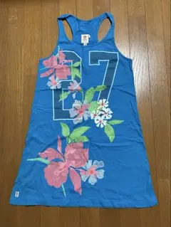 Franklin & Marshall タンクトップ 花柄 ブルー Sのサムネイル