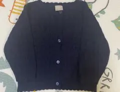 【美品】petit main カーディガン　80cm ネイビー