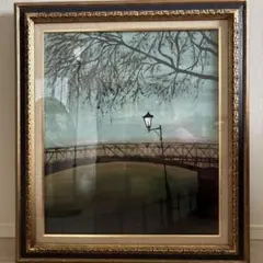 堀太郎 油絵 　名古屋桜の名所『山崎川』 風景画 堀太郎 油絵 名古屋桜の名所『山崎川』 風景画 - メルカリ
