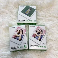 ♡新品未開封 チェキ フィルム mini 20枚 スクエア 10枚 3点set