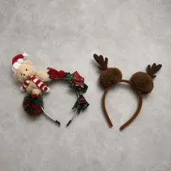 クリスマス　カチューシャ　トナカイ　サンタクロース　セットのサムネイル