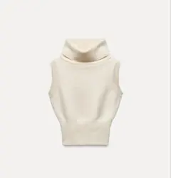 ZARA ハイネックニットベスト M 5536/120