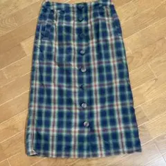 【Mademoiselle NON NON 】チェック柄　ロングスカートのサムネイル