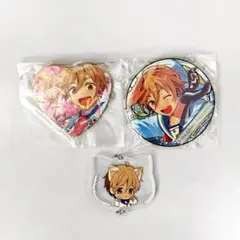 あんスタ 真白友也 缶バッジ アクキー 3点セット