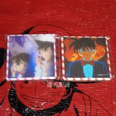 名探偵コナンランド　メモリアル缶バッジガチャ　工藤新一/コナン(新一)蘭セット