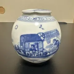 青白磁 蓋付き茶道具，茶入，中国，