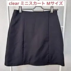 clear ミニスカート Mサイズ ブラック クリア 裏地付き