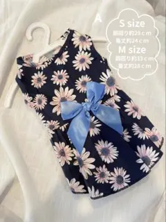 新品犬服 花柄　夏ワンピース