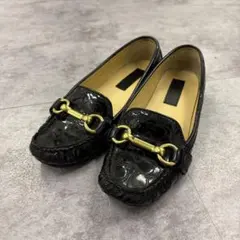 COACH エナメル ローファー 金具付き