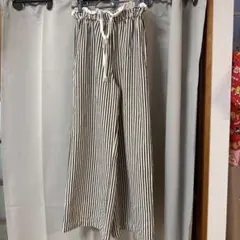 シーイン　ストライプ ワイドパンツ ゴムウエスト