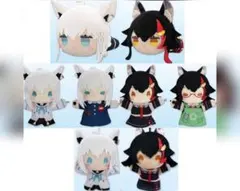 ホロライブ　寝そべり　パペット２種　指パペット　白上フブキ　大神ミオ　８体セット