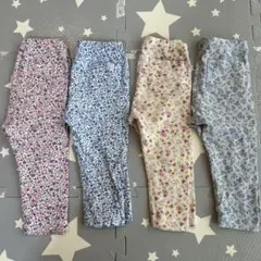 ユニクロ　花柄レギンス4点セット