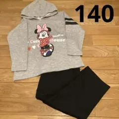 140 ミニー スウェット パジャマ ナイトウェア 部屋着 セットアップ 長袖