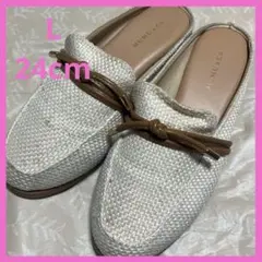 【送料無料】mumu&co しまむら パンプス カカトナシローファー サンダル