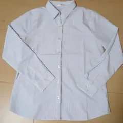 ハニーズ　CINEMA CLUB ストライプ長袖スキッパーシャツ M