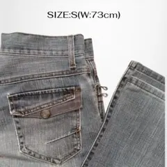【00s/y2k】MALE & CO. ダブルジップ クラッシュデニム 微フレアのサムネイル