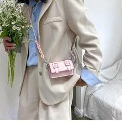 ピンクマイクロバッグ ミニショルダー バッグ ミニ ミニバッグ 小さい