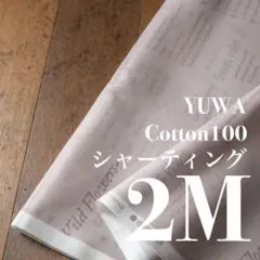 Yka08-3◆2M◆YUWA×秋田景子さん◆綿100シャーティング◆英字