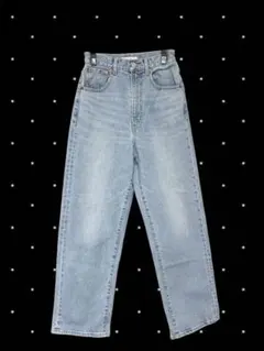 美品★MOUSSY HW LOOSE STRAIGHT デニム 25インチ
