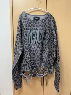 超人気！ 値下げ可 GRANCY ロンT ダメージロンT レオパード ヒョウ柄