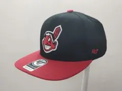 【MLB★CAP】クリーブランドインディアンス！47クリーンナップ／黒＆赤★