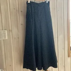 NBB 黒白ドット ロングスカート風パンツ