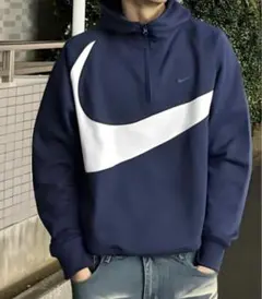 2XL 新品 ナイキ フーディ ハーフジップ スウェット パーカー メンズ