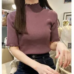 SG26 GRL メロウフリルプチハイネックリブトップスニット[mb1301]