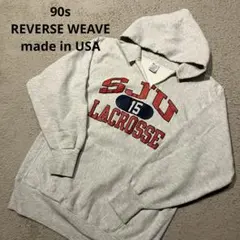 90s チャンピオン リーバイスウィーブ パーカー　3段プリント USA製