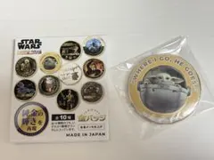 新品未開封 スター・ウォーズ マンダロリアン ＆ グローグー 金バッジ