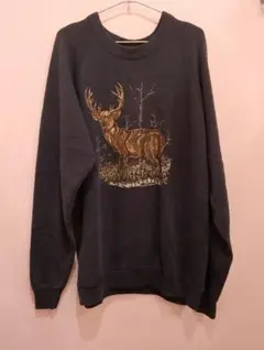 90s ヴィンテージ 鹿 アニマル スウェット トレーナー XXL 1991年