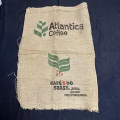 ブラジル産コーヒー麻袋ほどいた1枚布