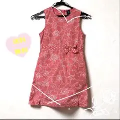 GAP Kids ノースリーブ ワンピース ピンク 花柄 7-8歳背面ファスナーのサムネイル