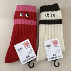 と*★様 Uniqlo Anya hindmarch ヒートテックソックス23-