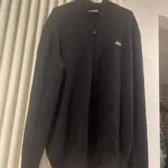 Lacoste ブラック ジップアップセーター