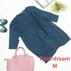 ♥field/dream♥前開きカーディガン/羽織(M)ネイビー/5分袖のサムネイル