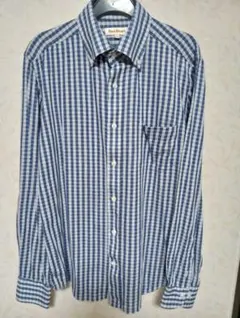 希少 Paul Stuart ギンガムチェック長袖シャツ M