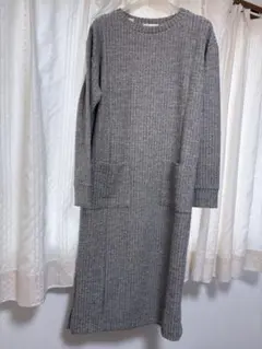 SWEET MOMMY グレー ニットワンピース Fサイズ