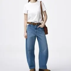 GU コットンスムースクルーネック半袖Tシャツ ホワイト