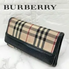 BURBERRY バーバリー ノバチェック 5連 キーケース キャンバス レザー