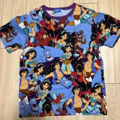 ディズニー公式 アラジン 総柄Tシャツ Mサイズ