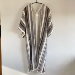 Todayful インド綿 半袖 ロングカーディガン ジャケット ストライプのサムネイル