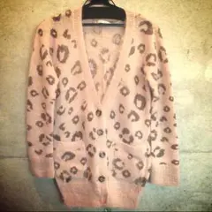 ヒョウ柄モヘアカーディガン(snidel)