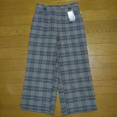 こ*く様 ワイドパンツ L ブラウン チェック柄 しまむら CLOSSHI イー