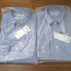 UNIQLO スーパーノンアイロンシャツ/スリムフィット　 Mサイズ 2枚セット