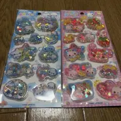 スパンコールパーティ　シャカシャカシール あわわちゃんハッピーマーチ2枚セット